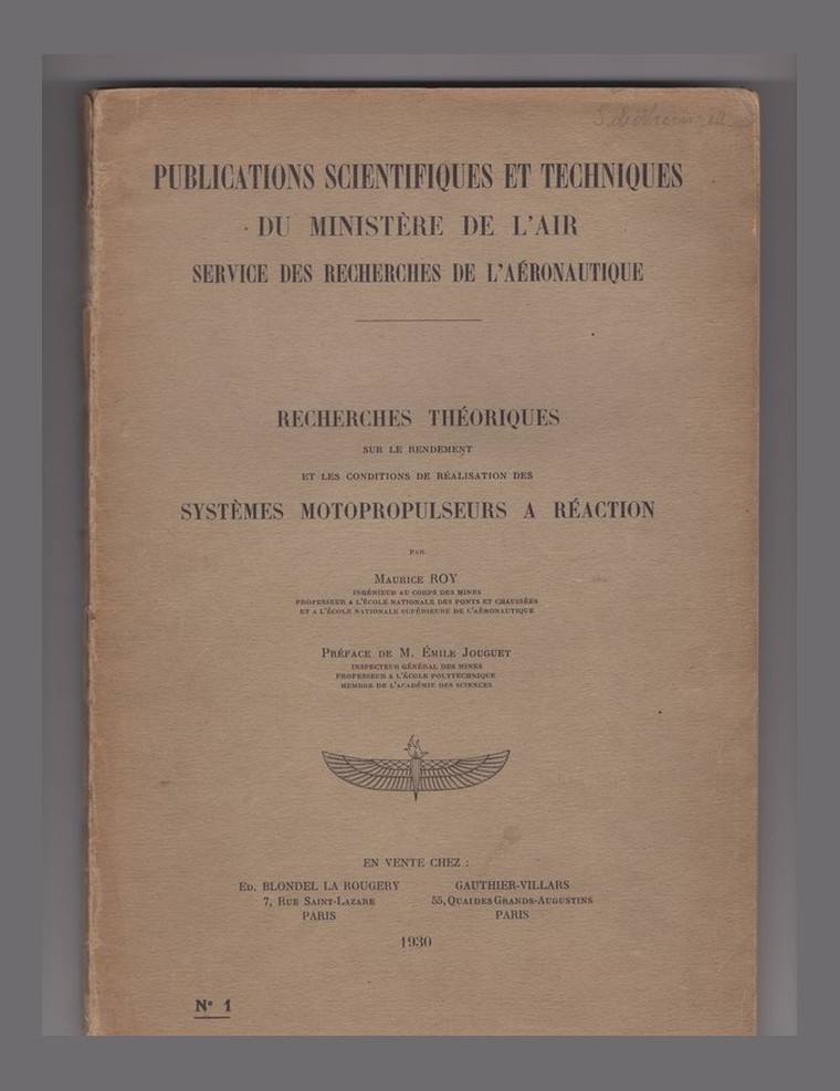 Cover of Recherches Théoriques Sur Le Rendement Et Les Conditions De Réalisation Des Systèmes Motopropulseurs A Réaction.
