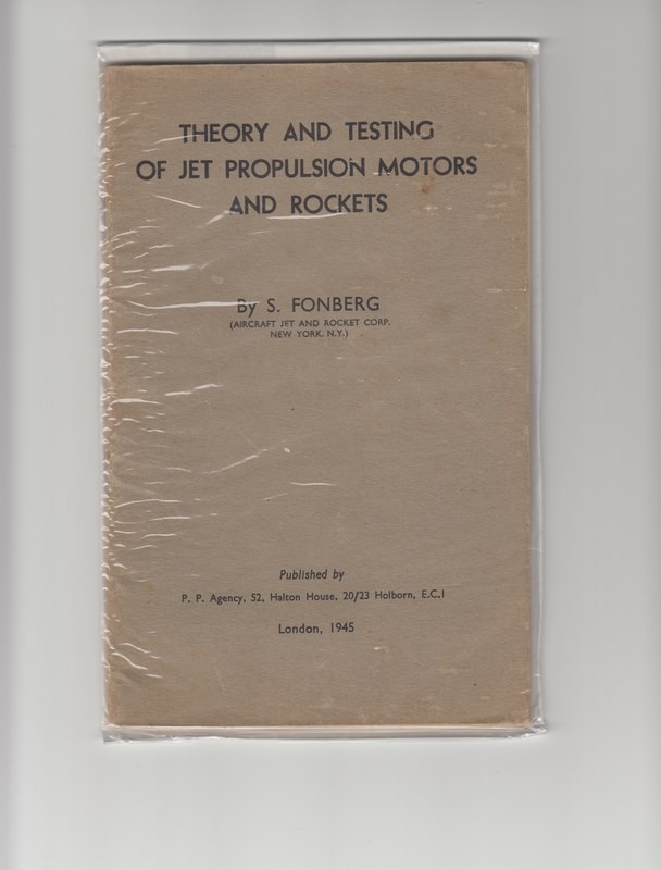 Cover of Theory And Testing Of Jet Propulsion Motors And Rockets.