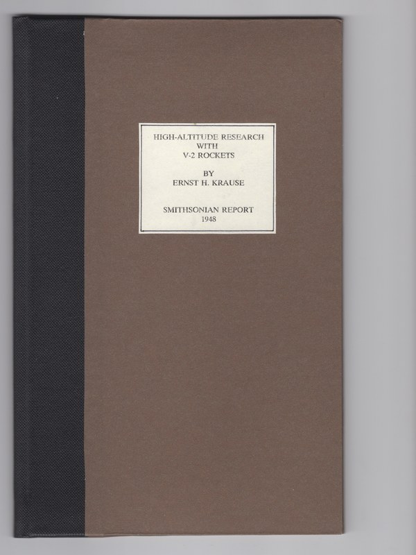 Cover of High-Altitude Rocket Research With V-2 Rockets.