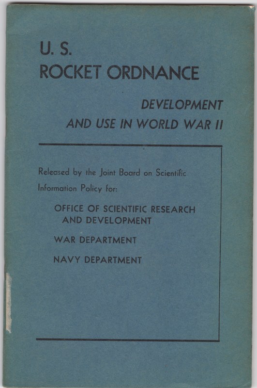 Cover of U.S. Rocket Ordnance Development And Use In World War II.