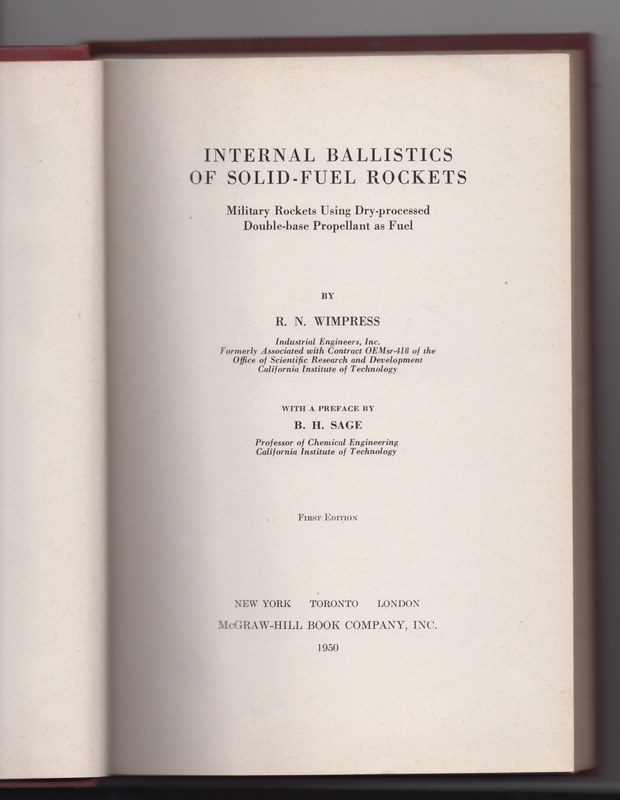 Cover of Internal Ballistics of Solid-Fuel Rockets.