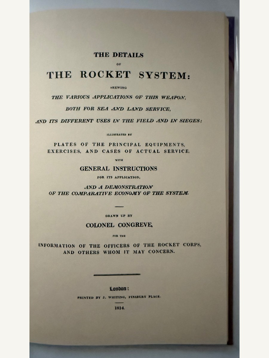 Title page of The Details of the Rocket System, 1970 facsimile edition.