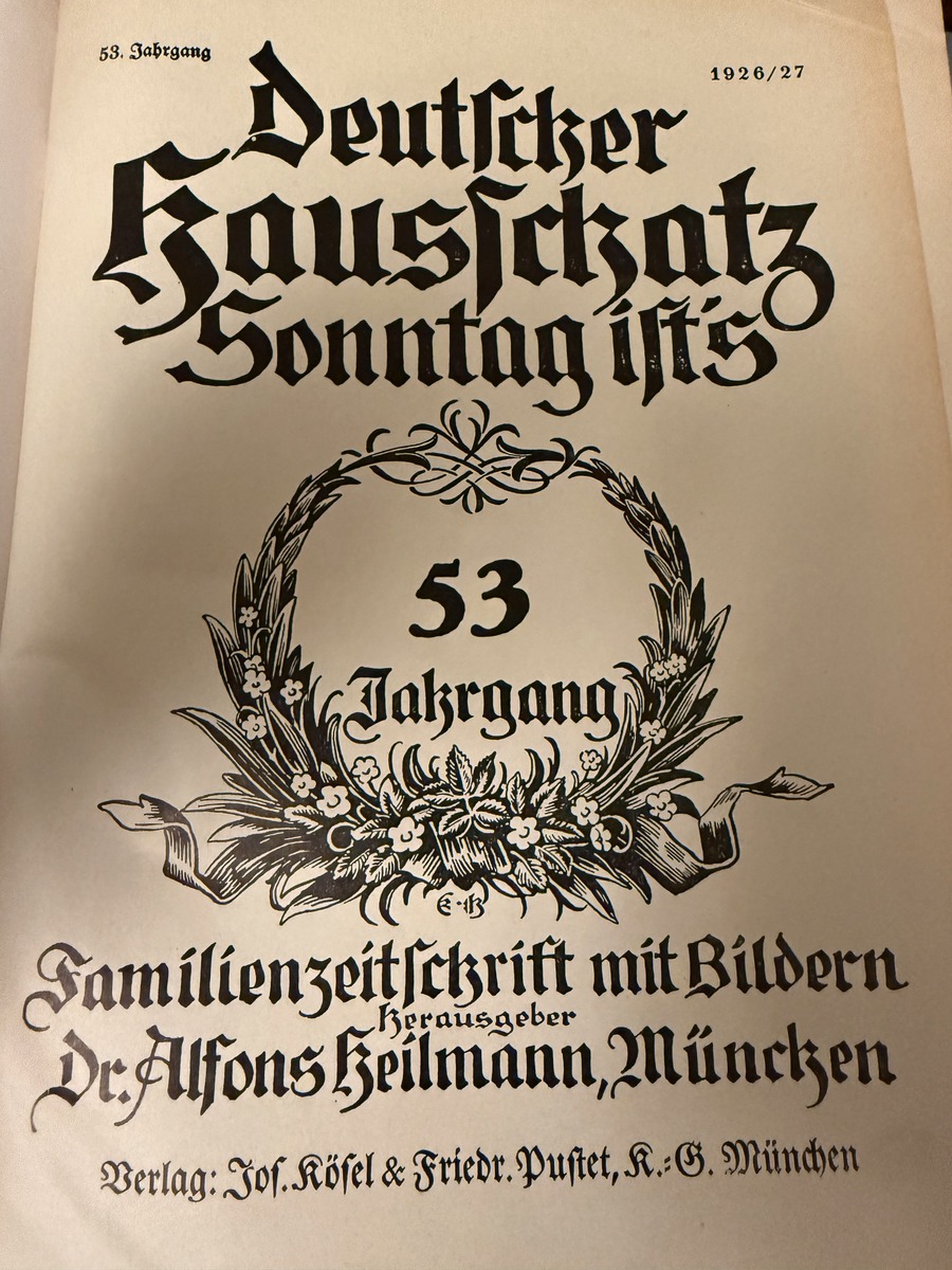 Title page of Deutscher Hausschatz, 53. Jahrgang, 1926/27, bound volume