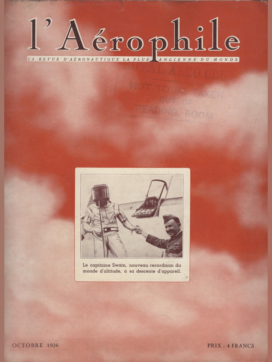 Cover of L'Aérophile, October 1936