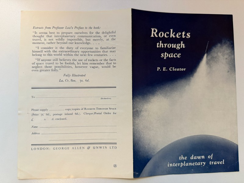 Cover of Ad for Rockets Through Space.