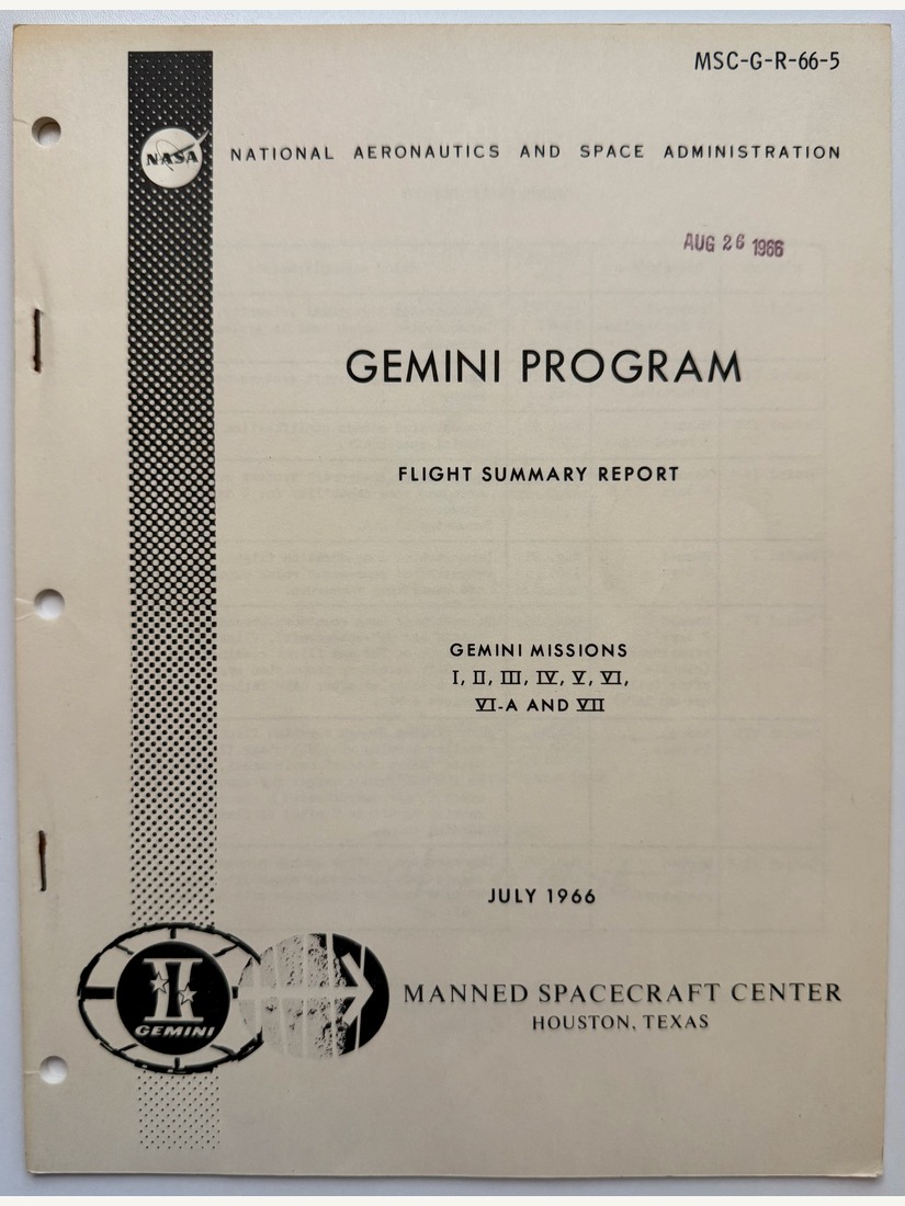 Gemini Program Flight Summary Report, MSC-G-R-66-5, July 1966