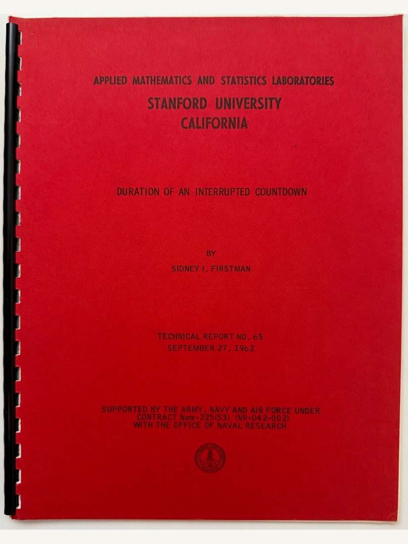 Duration of an Interrupted Countdown, Stanford Technical Report No. 65, 1962