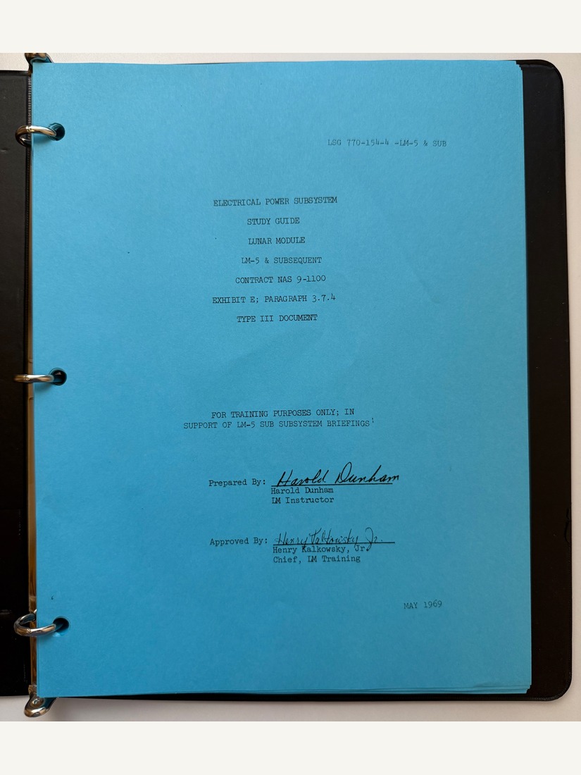 Electrical Power Subsystem Study Guide, Lunar Module LM-5 and Subsequent, Grumman, May 1969