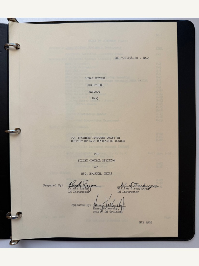 Structures Handout, Lunar Module LM-5, Grumman, May 1969