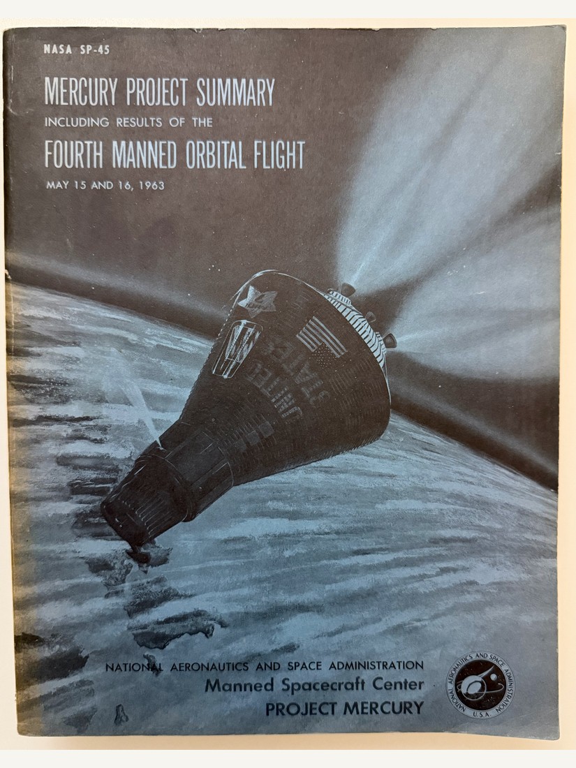 Cover of Mercury Project Summary Including Results of the Fourth Manned Orbital Flight, NASA SP-45.