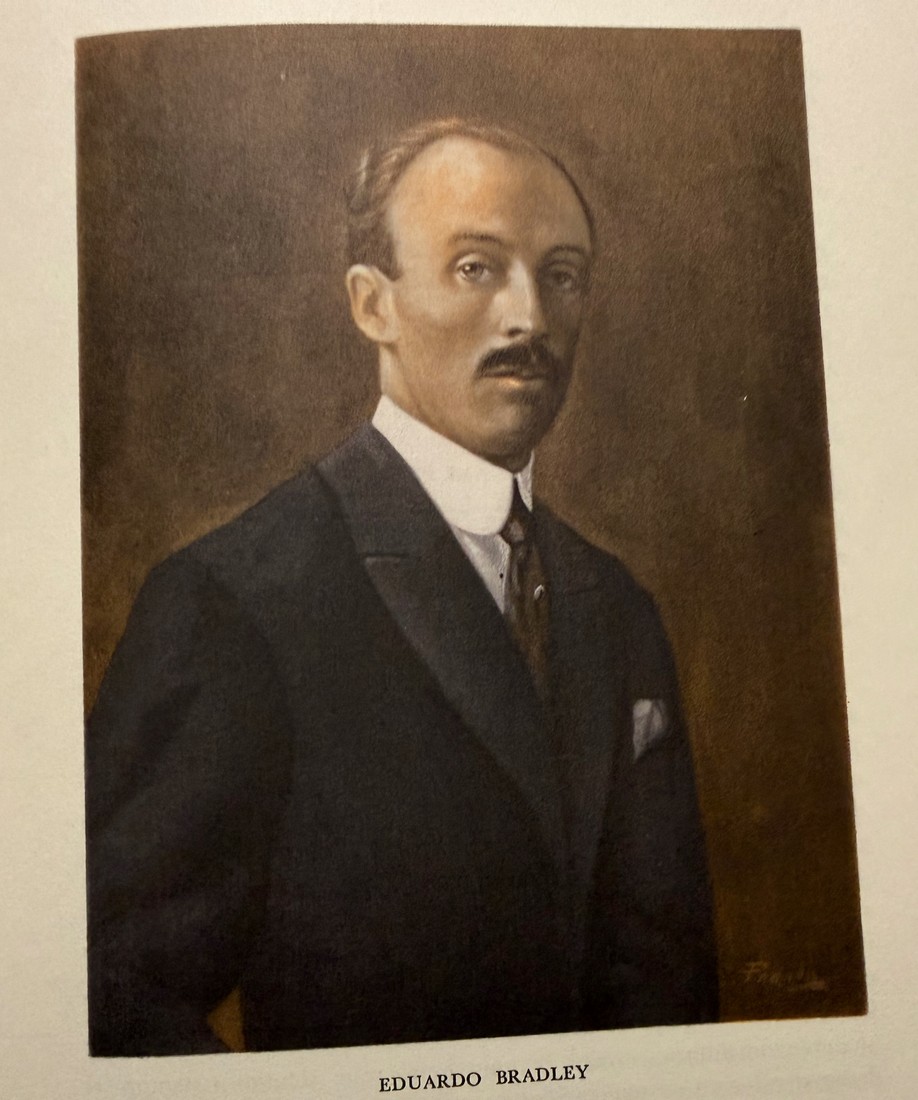 Color portrait plate of Eduardo Bradley