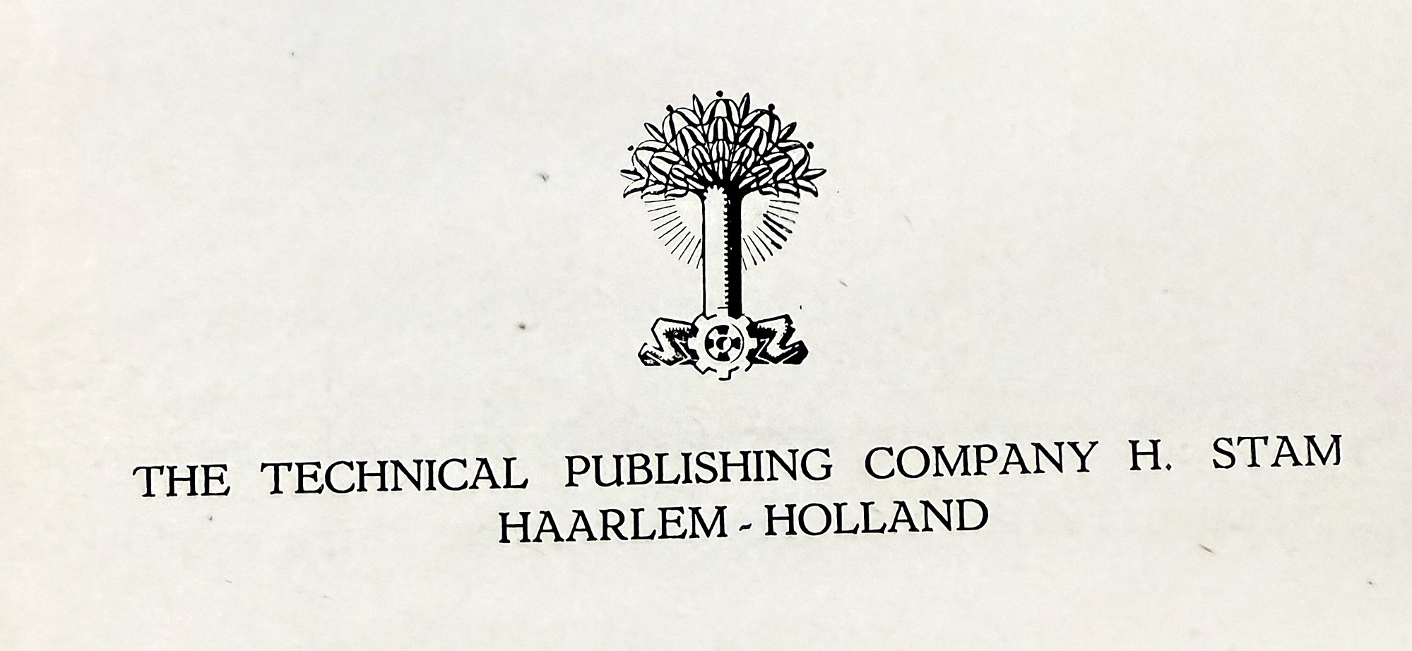 Stam issue imprint page, Haarlem