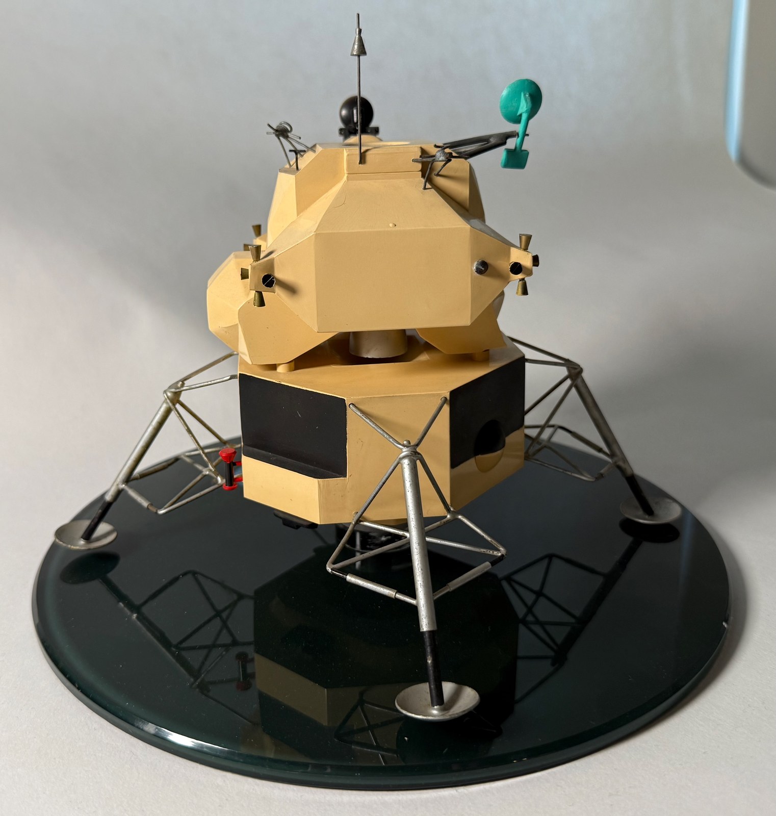 Lunar Module model, rear three-quarter view