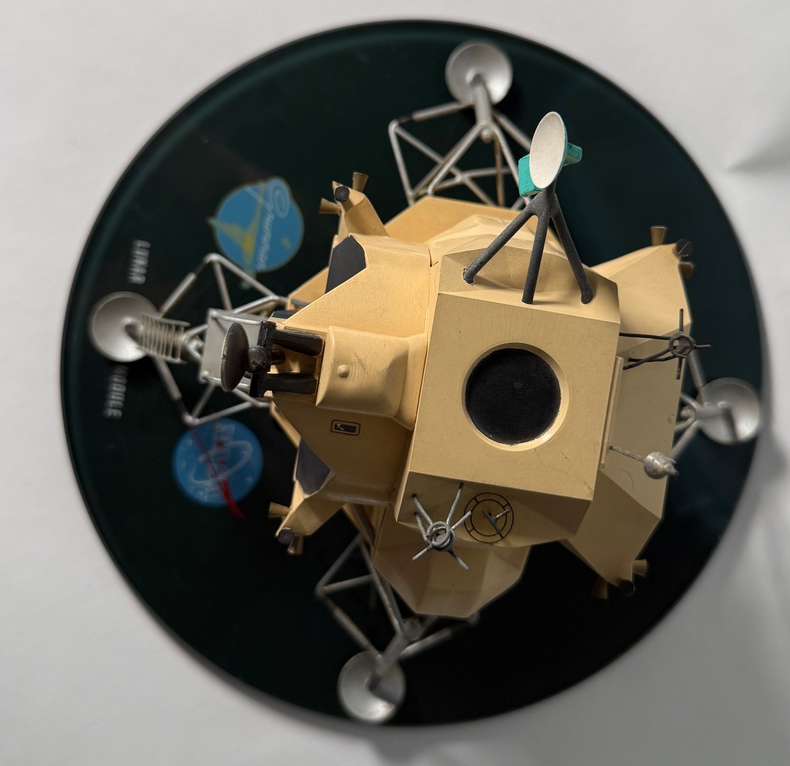 Lunar Module model, overhead view, assembled