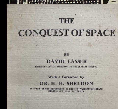 Title page of The Conquest of Space