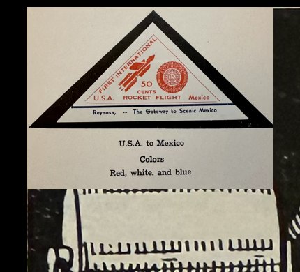 First International Rocket Mail stamp design