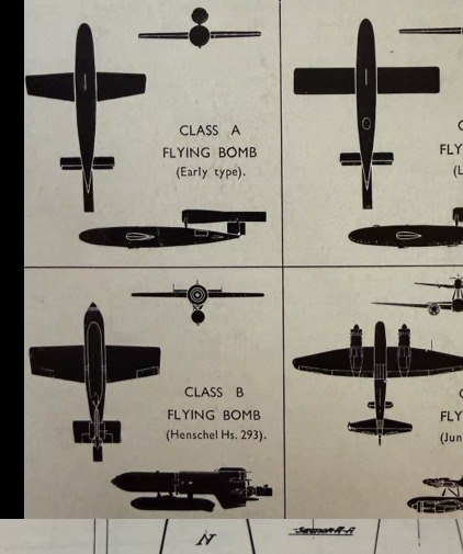 Diagrams of flying bomb classes A and B